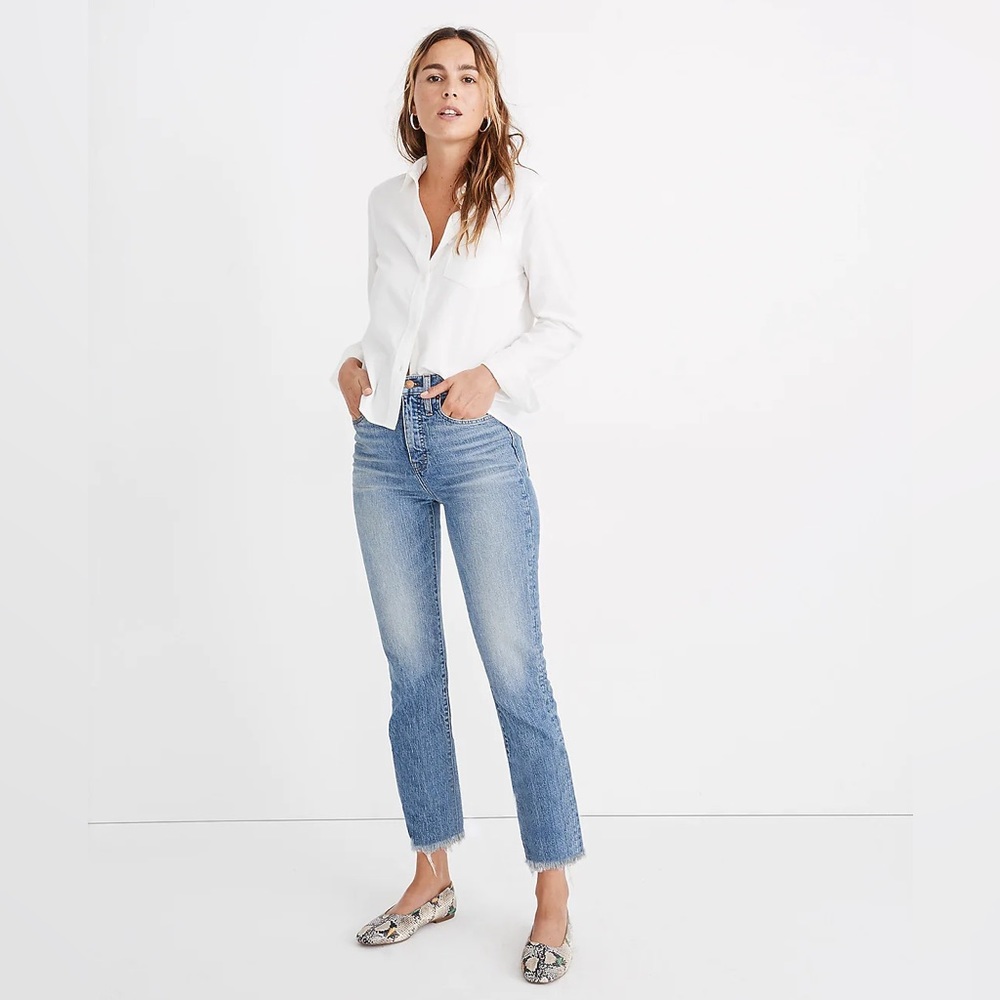 Madewell Women's Straight Leg Jeans - Light Blue